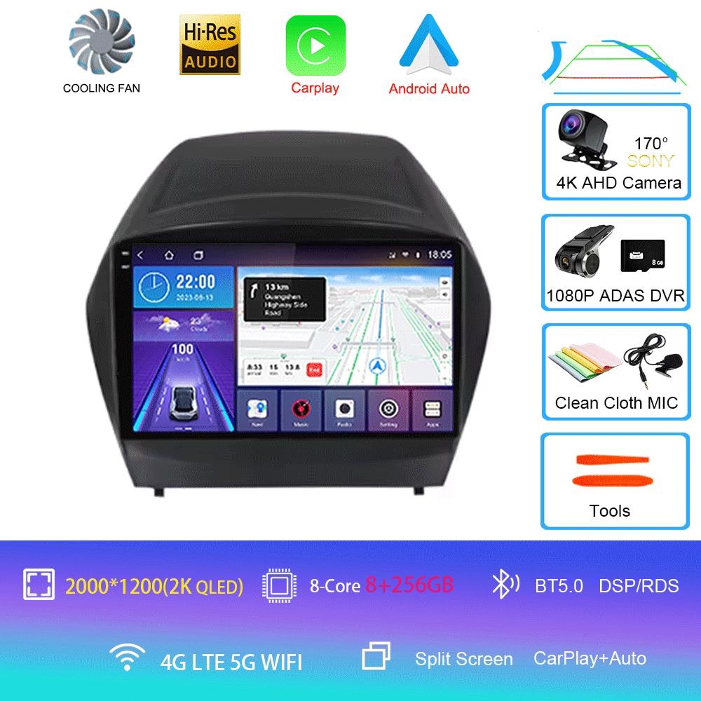 For HYUNDAI TUCSON IX35 2012 2013 2014 2015 8Core 4G WIFI Android 14 Car Multimedia Stereo Car DVD Player Navigation GPS Radio