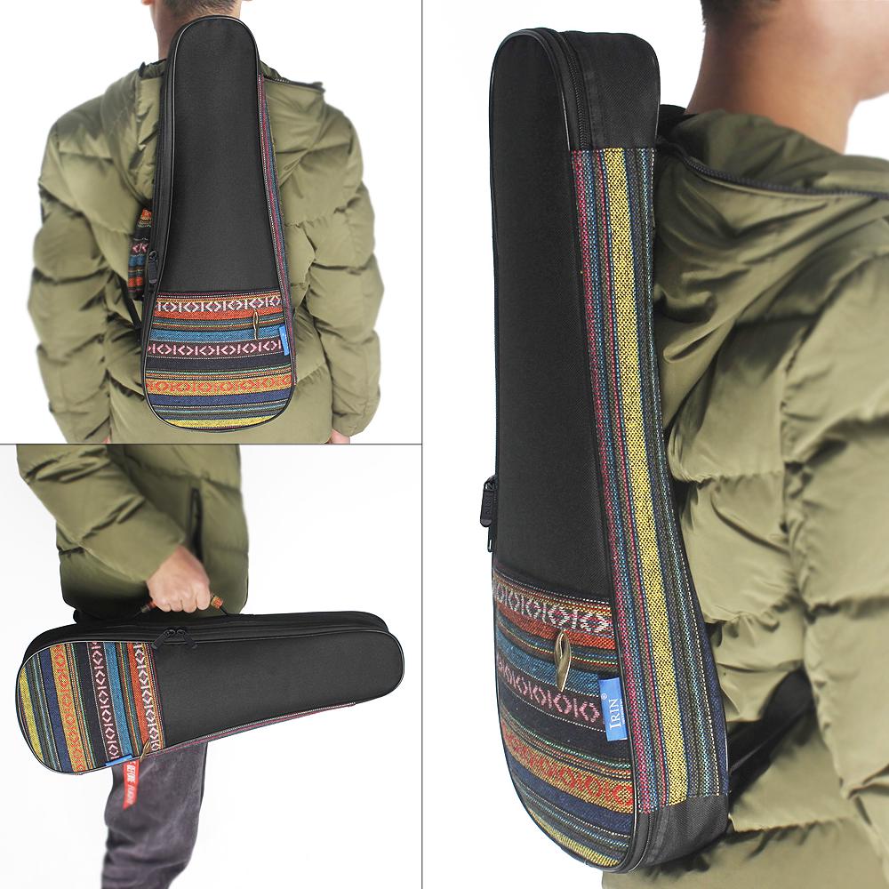 21 Inch Folk Knitted Ukulele Backpack Small Guitar Portable Bag Soft Pad Cotton Thickening