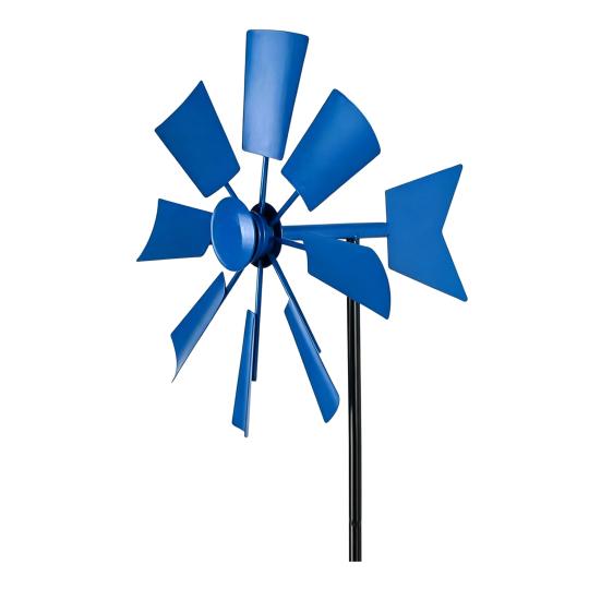 Windmühlen-Erdspieß, Rostfreies Outdoor-Windrad-Ornament, Metall-Gartendekoration für Hof, Rasen, Terrasse