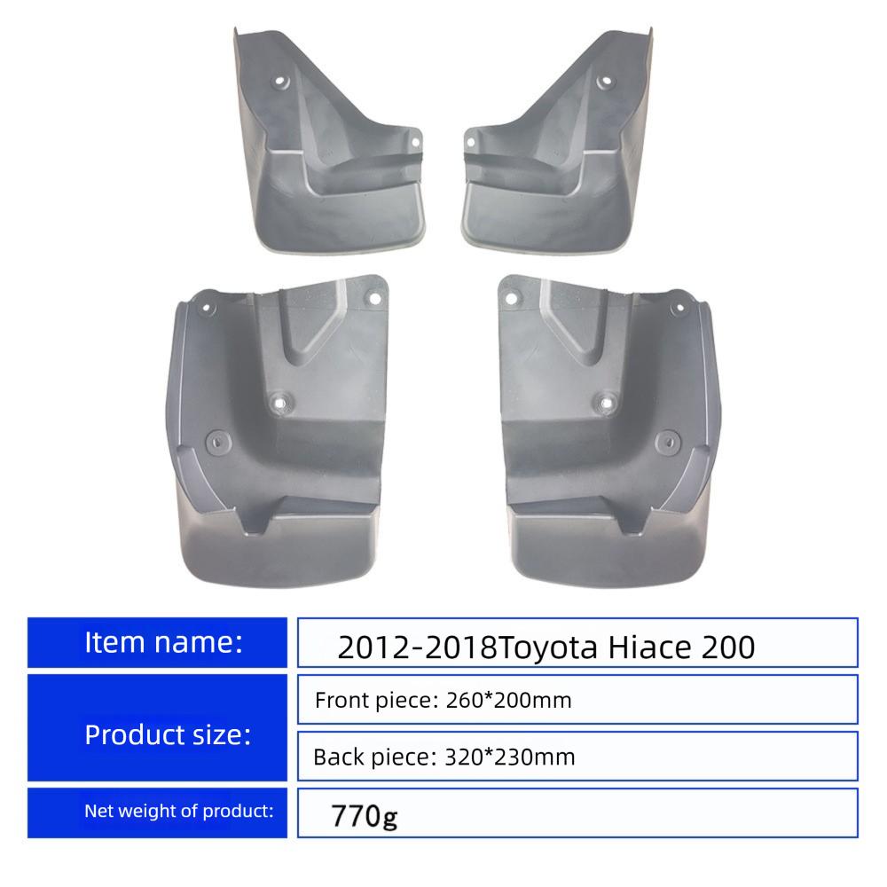 Car Mud Flaps For Toyota Hiace 200 2012-2018 Mudflaps Splash Guards Mud Flap Mudguards Accessories