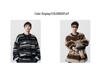 European Plus Size Mink Velvet Striped Knit Men's Sweater - Soft, Fluffy, Trendy for Autumn/Winter