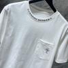 8010 CHROME HEARTS 2026 Summer New High Quality Cotton Round Neck Loose Large Size Men's and Women's T-shirt Couple T-shirt