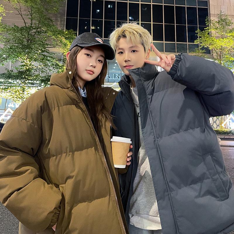 Men's Trendy Winter Cotton Jacket 2024 - Stand-up Collar, Loose Fit, Youthful Style