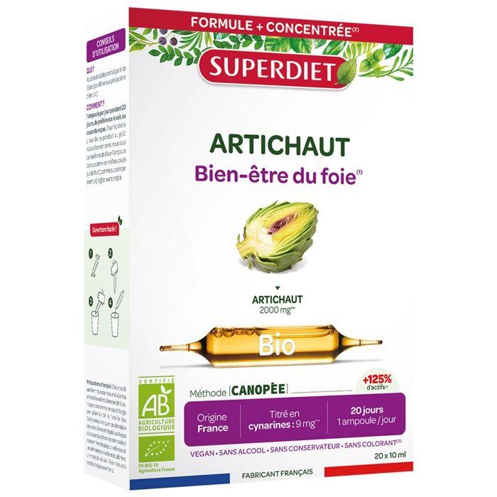 Superdiet Artichaut Bio 20 Ampoules