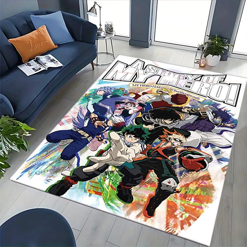 1pc My Hero Academia Chair Mat - Anime Cartoon Design Office Rug, Non-Slip Carpet for Desk, Suitable for Home Decor, Living Room, Bedroom, Game Room,