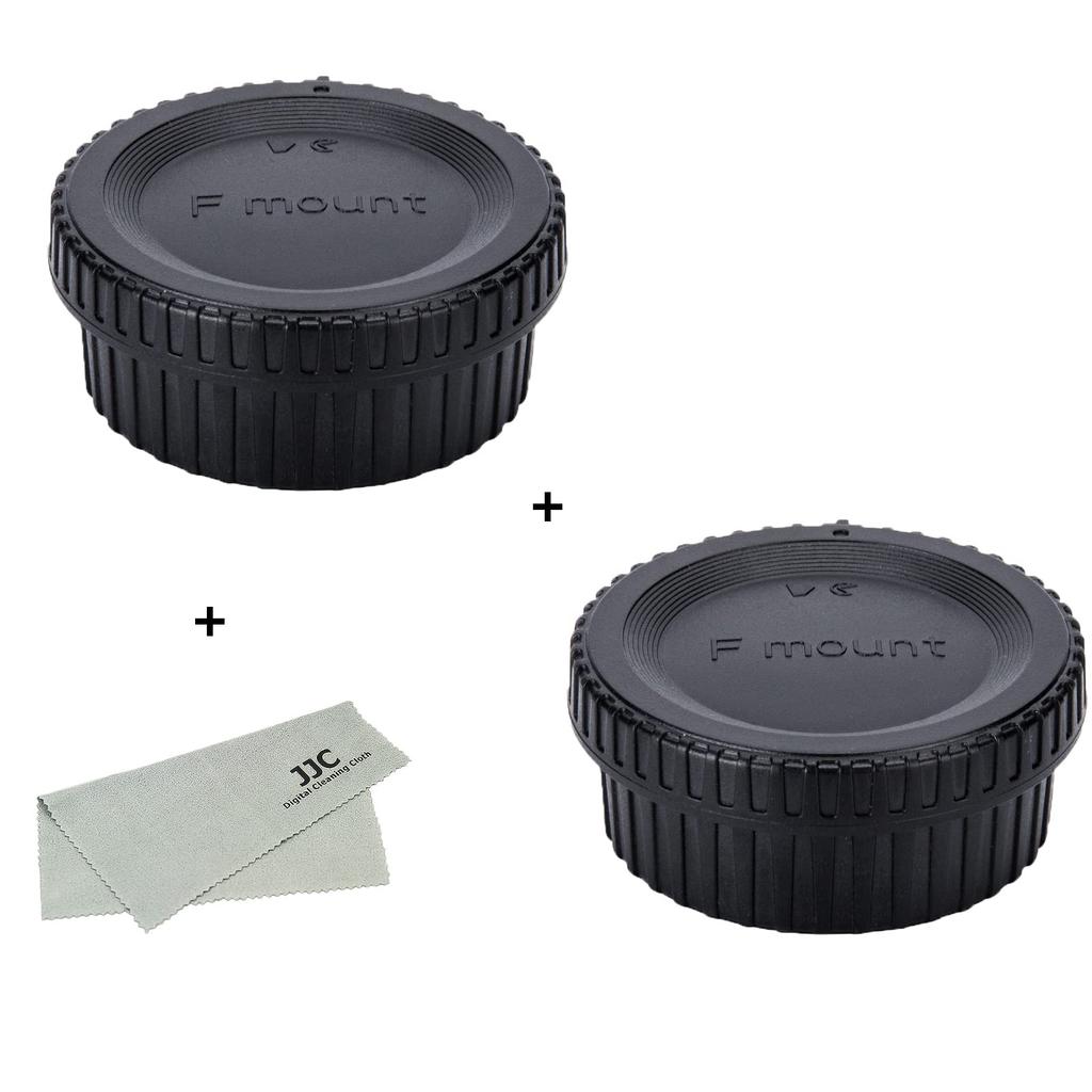 2 Pairs JJC Nikon F Mount Rear Lens Caps Body Caps for Nikon F Mount Cameras Including Nikon + & Lenses, D850, D750, D780, D3500, D3400, D7500, D7200,