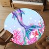 1pc Mermaid Tail Coral Round Chair mat Area Rug - Non-Slip, Floor Mat for Office, Bedroom, and Indoor Decor c1125428