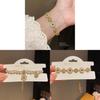 Vintage Geometric Zircon Pearl Bracelet With Luxurious French Court Style For Women