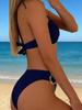 2026 European & American High-waisted Push-up Bikini Set with Underwire