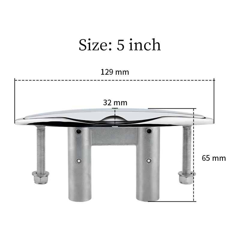 

5/6 Inch 316 Stainless Steel Flush Cleat Boat Pop Up Cleat Pull Up Boat Accessories Mount Retractable Mooring Rope Yacht 5 inch