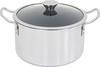Urushiyama Metallindustrie Duo Induktions-Doppelgriff-Topf, 22cm, DUO-22W