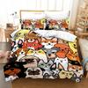 Cartoon Dog King Queen Duvet Cover Lovely Illustrated Pet Puppy Bedding Set Animal Quilt Cover 2/3pcs Polyester Comforter Cover