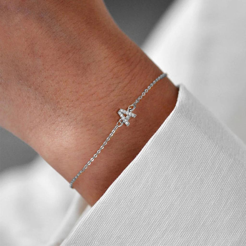 A-Z Initial Bracelets for Women - Dainty 14K Gold Waterproof Bracelets Personalized Bridesmaid Proposal Wedding Jewelry Gifts
