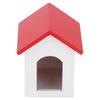 1:12 Dollhouse Wooden Pet House Simulated Miniature Kennel Model Pretend Play Toy AccessoryRed Roof