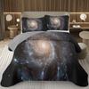 Galaxy Bedding Set Twin Queen Size for Girls Boys Teens Room Decor, Starry Sky Bedspread, Cosmos Nebula Trippy Quilted Coverlet