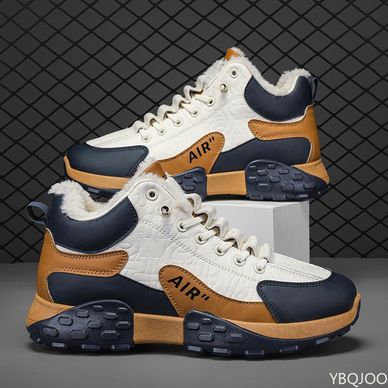 Fashionable Casual Comfort Running Flats High Top Snow Boots Men Platform Warm Cotton Shoes Male Thick Sneakers Winter Shoes