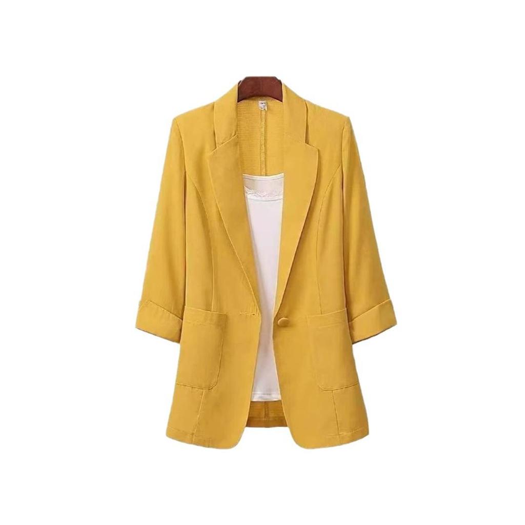 2024 Women's Korean-Style Loose Fit Summer Blazer, Plus Size Available