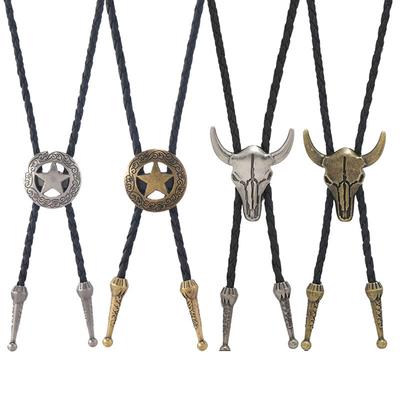 Europäische und amerikanische kreative Krawattenkette Seillegierung Kuhkopfseilkette Retro-Reißverschluss-Kopfhautkette