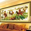 New Embroidery: 3m Silk Thread Art - Galloping Horses Design