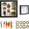 Mini Figurines DIY Mini Museum Silhouette Box Gold Frames Memory Preservation Shadow Box Frame Photo Frame Travel Memories