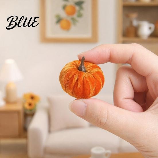 Velvet Pumpkin Decor 20 PCS Decorative Ornaments Multi-Color Artificial Fall Harvest Fabric Pumpkins for Mantel Table Shelf Farmhouse Centerpiece