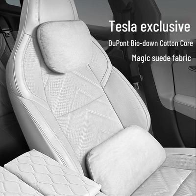 Tesla Model Y/L/3 Wildleder-Nacken- und Lendenkissen für Kopfstützenstütze