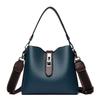 Luxury Designer Faux Genuine Leather Tote Shoulder Bags Solid Color Handbag for Women Handbag Ladies Messenger Bag
