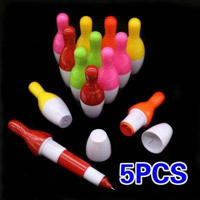 1 pz/5 pz Penna a sfera Cancelleria creativa Simulazione Penna da bowling divertente Regali
