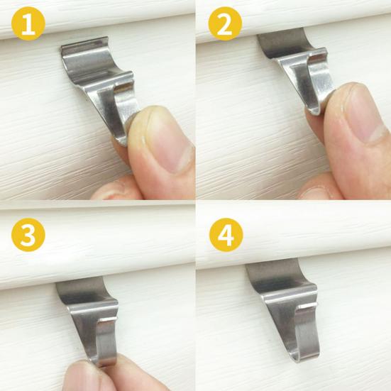 Vinyl Siding Hooks Heavy Duty S-shaped Hooks Non-Hole Stainless Steel Holiday Decoration Hangers for Halloween Christmas Lights Wreaths Flags