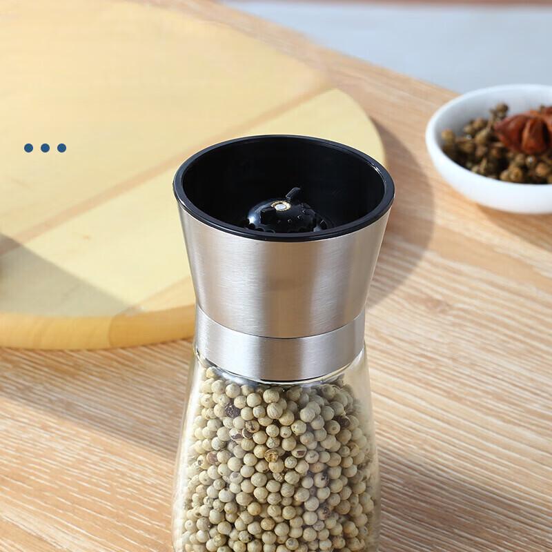 ZhiShi Manual Glass Salt and Pepper Grinder Set