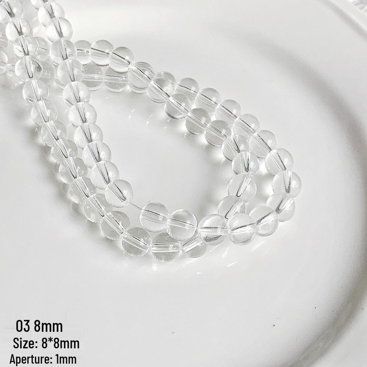 

Прозорі скляні круглі намистини з високою прозорістю для виготовлення ювелірних виробів своїми руками: Сережки, Браслети та Намиста.