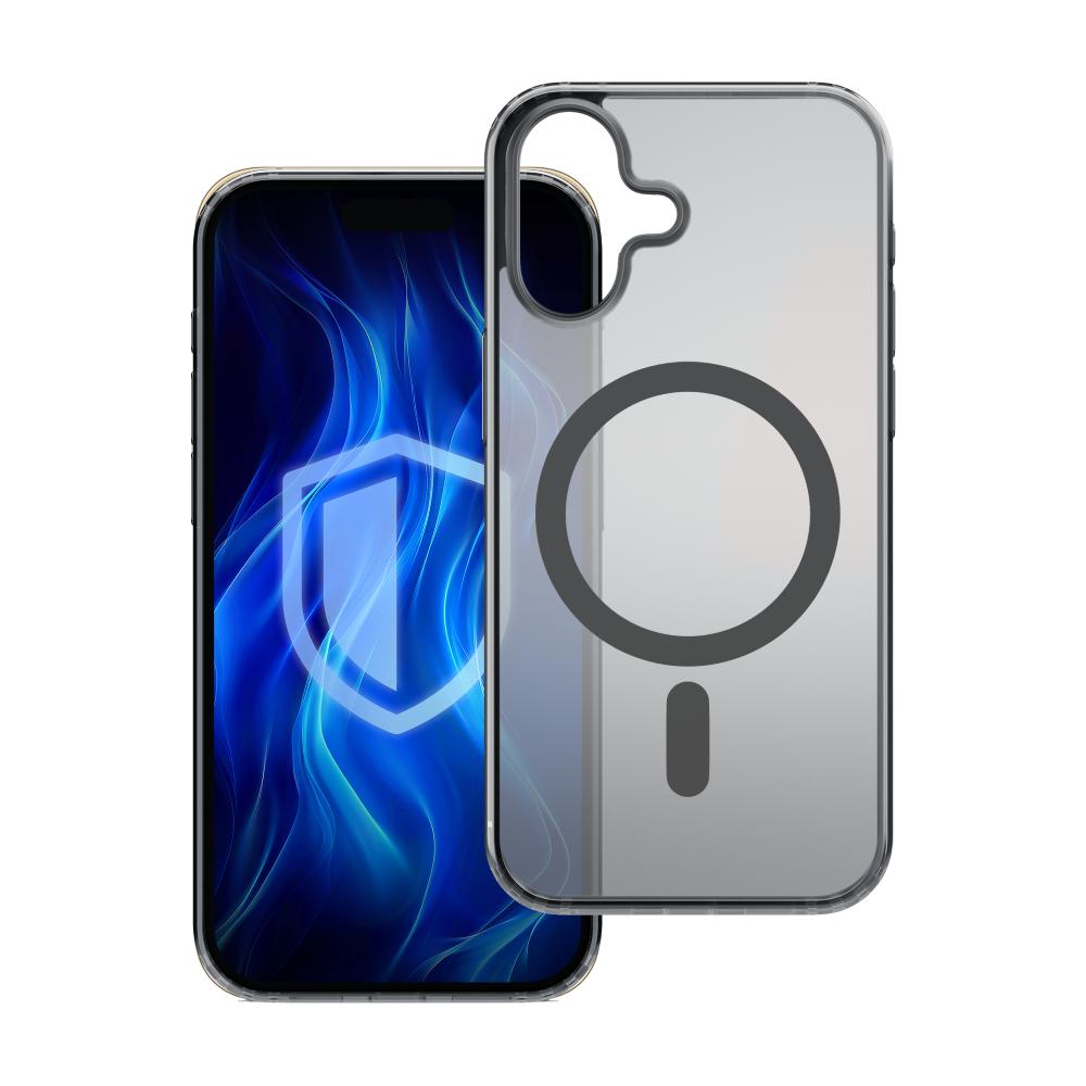 Etui 3Mk Frosty Magcase Do Iphone 16, Półprzezroczyste Z Czarnym