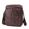 Men's Genuine Leather Retro Shoulder Messenger Bag - Frosted Cowhide