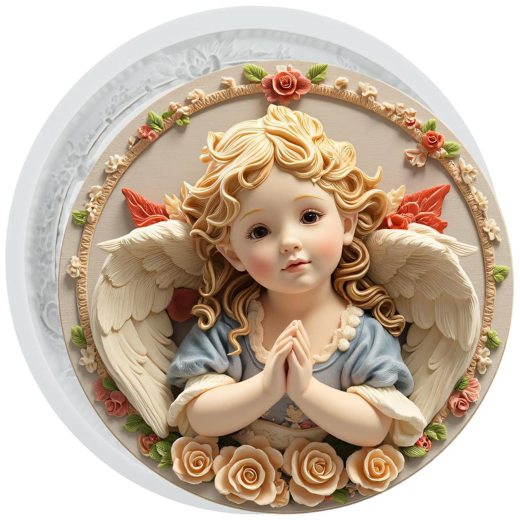 Cameo with Picture Frame Silicone Molds Angel Photo Frame Fondant Mold Cake Decorating Tools Cupcake Topper Candy Chocolate Gumpaste Mold