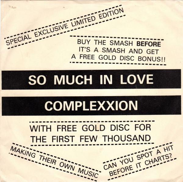 

7inch Record COMPLEXXION - So Much In Love INT584 UK Records 1979 UK Pop Used