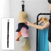 Wardrobe Storage DIY Hanger 8 Clips Hanging Closet Organizer Caps Vertical Shelf Rack Free Punch Hats Holder Multi-Purpose Hooks