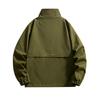 New Zipper Casual Coat Loose Collar Big Pocket Jacket Large Size Fashion Leisure Outdoor Sports Coat