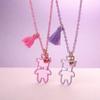 Children's Oil Rainbow Love Necklace BFF Good Friend Set Necklace Female Light Luxury Girlfriend Necklace
