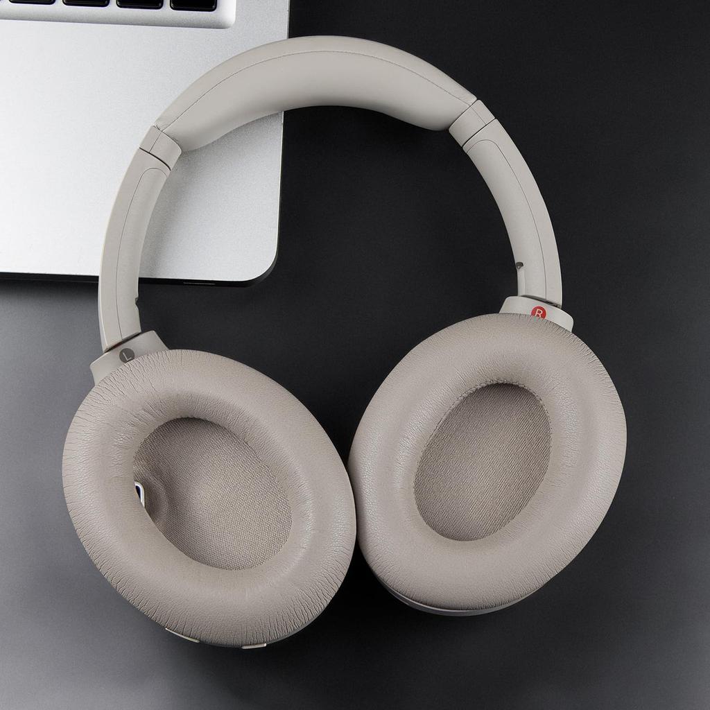 SOULWIT Replacement Ear Ear Cushions for Sony Compatible Headphone Soft Leather and Foam Pads, WH-1000XM4 (WH1000XM4) Headset, Pads, High-Density