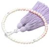 Women's Buddhist Prayer Beads, Kyoto Style, Purple Freshwater Pearls, Haze Crystal, Silk Matsukaze Tassel, Suitable for All Sects, Informal Funerals,