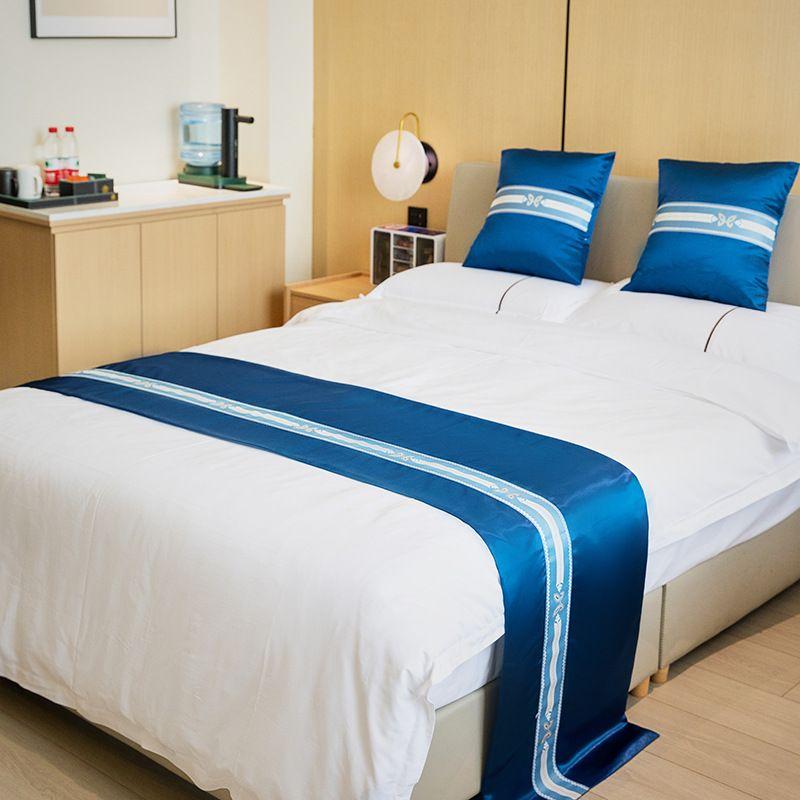 1 Stück Hotel Ferienwohnung Bettfahne Bettwäsche Leichter Luxus Einfarbig Bettende Handtuch Weich und Bequem Multifunktionales Staubdichtes Tuch Bettläufer