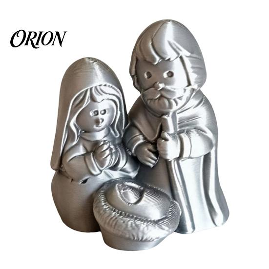 Bookshelf Christmas Figurines 3D Printed Nativity Figurine, Cute Holy Family Statue, Religious Scene Ornaments Holiday Desktop for Windowsills
