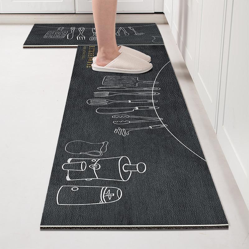 

Коврик для кухни, длинный полосатый коврик, ковер, прикроватный коврик, коврик для двери в ванную, коврик для пола 45 * 70Cm + 45 * 140cm