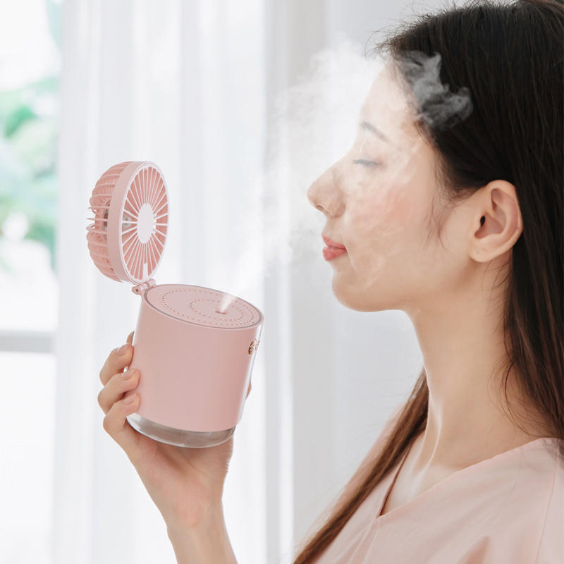 Home Office Air Humidifier with Fan Ultrasonic USB Air Humidifier with LED Lamp Diffuser Mist Maker | Humidifiers