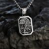 Vintage Mens Stainless Steel Tree Of Life Pendant Necklace Durable Hypoallergenic Jewelry Gift For Him