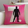 PFootball Stars Cushion Cover Natural Linen Pillowcase Set AllinOne Decor for Sofa Bedroom  Chair