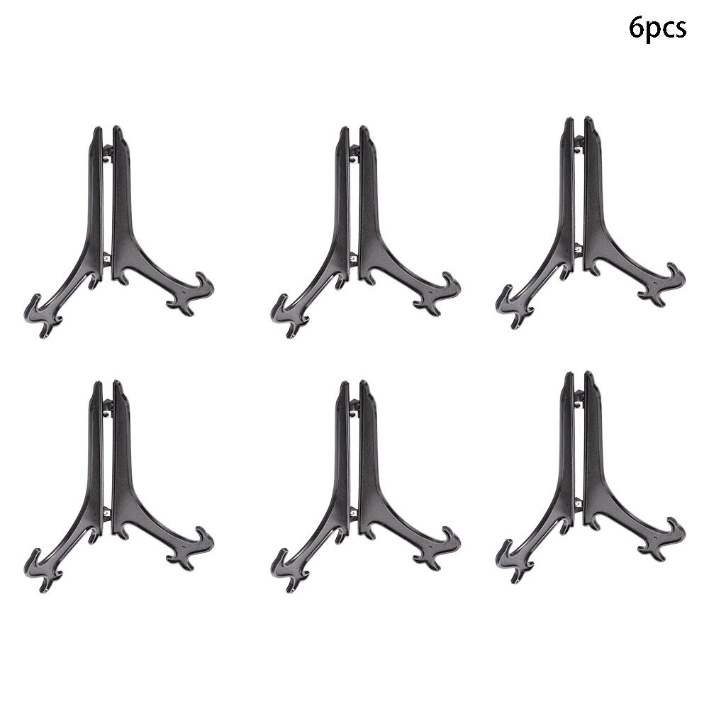 Black 3-12inch Plastic Easels Plate Display Stands Picture Frame Stand Holder Home Kitchen Decoration