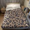 Warm Tan Leopard Print Flannel Blanket Warm Soft Halloween Christmas Couch Warm Cozy Decorative Decor Gift for All Season