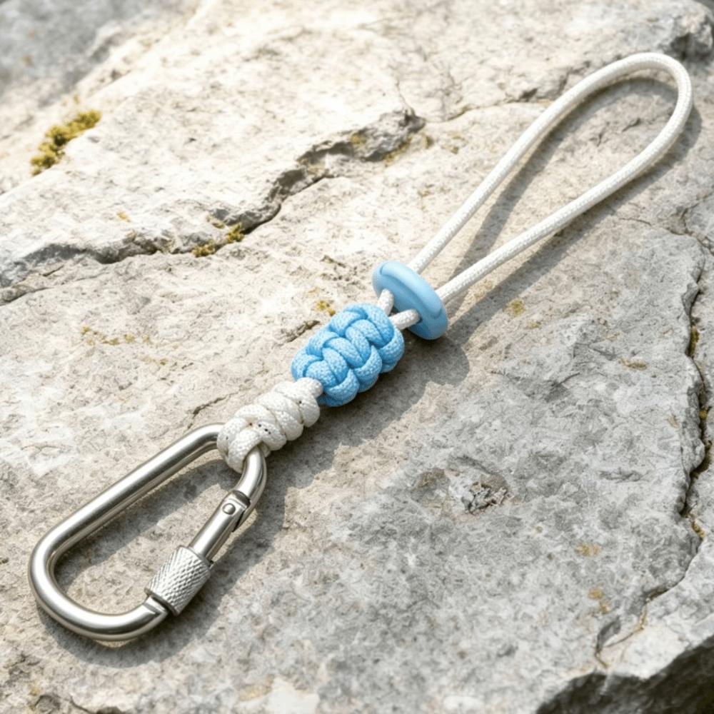 Braided Rope Water Bottle Lanyard Zinc Zinc Alloy Carabiner Hook Essential Key Chain Lanyard Mountaineering