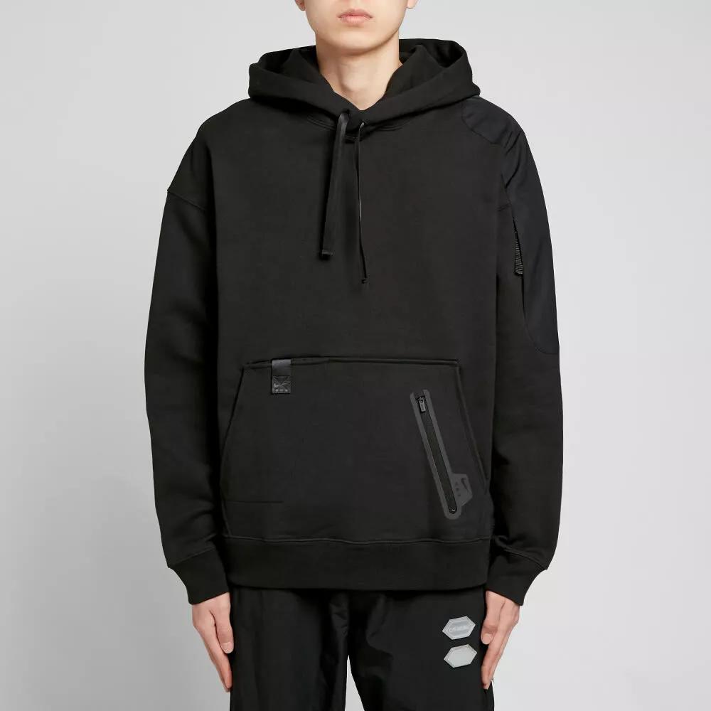 Nike X MMW Pullover Hoodie Black Men Streetwear AR5612-010